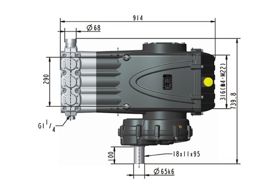 FLOWMONSTER DBM RECIPROCATING HIGH PRESSURE STAINLESS STEEL PLUNGER PUMP 500LPM