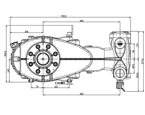 FLOWMONSTER XV series High Pressure Triplex Plunger Pump 168-333lpm 100-250bar High Pressure Sewer Cleaning Pumps
