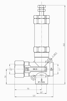 FLOWGUARD unloader valve with by-pass VB200 pressure regulator 0-200Bar 200L/min