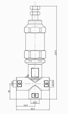 FLOWGUARD unloader valve with by-pass VS660 pressure regulator 0-660Bar 60L/min