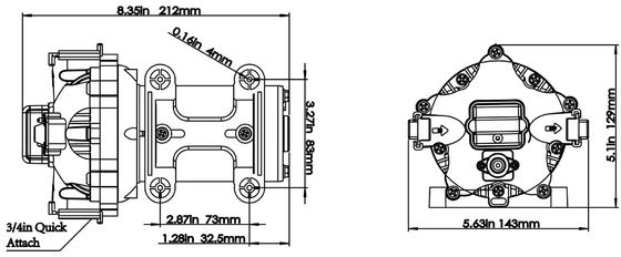 FLOWEXPERT Electric Diaphragm Pump KDP-53 High Flow 18.9L/Min 70PSI for RV, Marine, Agriculture
