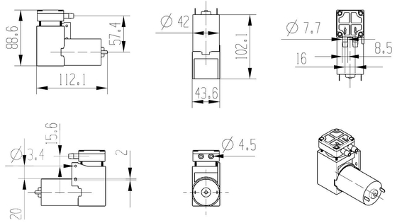 AIRJET Hi-Flow DC Electric Air Vacuum Piston Pump DH7 Series