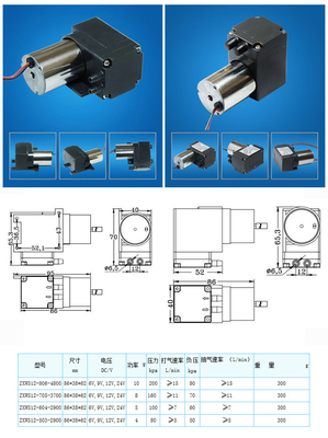 AIRJET ZX50 DC electric brushless motor drive vacuum air pump 12v 24V optional