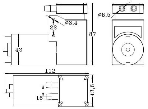 AIRJET Hi-Flow DC Electric Air Vacuum Piston Pump DH7 Series 1